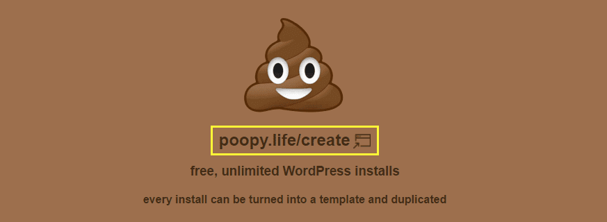 ایجاد یک نصب جدید Poopy.life.
